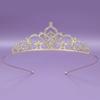 Peineta de princesa con borde cruzado, corona para niña, linda banda para el cabello para niña, tocado para fiesta, graduación, decoración, diadema con diamantes de imitación