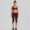 Conjunto de ropa interior deportiva transfronteriza con hermoso top de yoga halter de espalda, shorts de running y fitness de secado rápido, conjunto de yoga