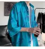 Verão Ins Design Sense Impresso Camisa de manga curta Moda Masculina Estilo Coreano Na moda plus size Camisa de meia manga solta Roupas