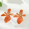 Set de Joyería Transfronterizo Europeo y Americano: Conjunto de Collar, Aretes, Pulsera y Anillo de Flor Multicapa con Goteo de Aceite, Accesorios para Manos, Pulsera