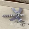 Corea del Sur Lujo Ligero Clip de Pato Completo de Diamantes Perla Estilo Chanel Pedrería Estilo Avanzado Clip para Flequillo Clip Lateral Accesorios para el Cabello