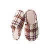 Pantuflas de Felpa para el Hogar para Mujer 2026, Cuadros, Forradas de Felpa, Cálidas, de Suela Suave, Puntera Cerrada, Plegables, Aptas para Viajar