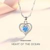Joias de Prata Guanming Prata de Lei S925 Colar Coração do Oceano Amor para Mulheres, Design Personalizado em Formato de Coração Presente de Dia dos Namorados Atacado