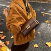 Bolso Pequeño Retro de Otoño de Alta Gama, Moderno y Popular para Mujer 2025, Nuevo Bolso Cruzado con Cadena de un Solo Hombro, Bolso Cuadrado Pequeño