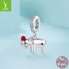 Yinziyun Novo Modelo Prata de Lei S925 Pequeno Pingente de Elefante Acessórios Animalzinho Fofo Guardião da Sorte Pulseira DIY Contas