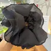 Scrunchie Retrô Estilo Francês para Mulheres, Elástico de Cabelo Versátil Coreano de Cetim de Alta Qualidade, Acessório de Cabelo Estilo Mori, Grande Ornamento de Cabelo