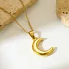 Colar Pingente de Lua para Mulheres, Novo Estilo Transfronteiriço da Amazon, Corrente Elegante para Clavícula, Acessório Delicado Simples e Único
