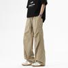 Estilo Paraquedista Verão 2025 Novo Calça Casual Americana para Meninos Marca da Moda Calça de Trabalho para Homens Perna Reta Solta Versátil Longa