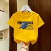 Camiseta de algodón puro de manga corta para niñas, nuevo estilo de verano 2026, prenda de verano holgada y versátil para niños mayores, top de media manga moderno de Instagram