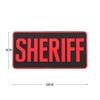 Transfronteiriço Ao Ar Livre em estoque SHERIFF Vest Velcro Braçadeira Luminosa Moral Capítulo Patch Borracha Macia Mochila de PVC