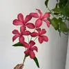 Orquídea Chama Artificial 3D Parede de Fundo Arranjo de Flores Decoração Casamento Roxo Bauhinia Orquídea Chama Flores Artificiais Falsas