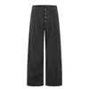 Y6085 Calça de Terno Masculina Listrada com Caimento Solto e Perna Larga, Estilo Americano Neutro da High Street, Estilo Retro Old Money
