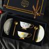Juego de Tazas de Café de Porcelana de Hueso Estilo Europeo Retro, Taza de Agua de Cerámica de Lujo Exquisita de Gama Alta, Regalo para Casa Nueva