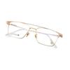 Armazón de gafas para miopía ultraligero de titanio puro para hombres y mujeres con la misma personalidad, armazón de gafas ópticas con acabado de caja de doble puente, venta al por mayor de fabricantes