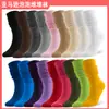 Em estoque Meias Amazon Femininas Cano Longo Outono e Inverno Espessadas terry Stouch socks Bolha Amontoada Meias para Panturrilha