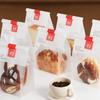 Bolsa para Pan Tostado con Ventana 450g Bolsa para Pan Rebanado Croissant Sellado de Ocho Lados Alambre Auto-Sellante Bolsa Stand-Up
