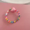 Pulseira de contas com tema de princesa de desenho animado fofa e charmosa, pulseira de joias infantis femininas em cores doces, atacado