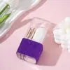 Caixa de armazenamento quadrada com diamantes coloridos à prova de poeira 8 compartimentos para pincéis de maquiagem caixa de subembalagem personalidade portátil caixa de maquiagem com diamantes coloridos