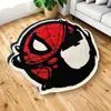 Nueva alfombra de felpa de dibujos animados de Spider-Man Venom para uso doméstico, alfombra de mesita de noche para dormitorio, tapete absorbente antideslizante para entrada de baño