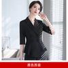 Conjunto de traje profesional de manga media para mujer, de verano, fino, para salón de belleza, esteticista, blanco
