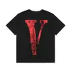 Vlone Fog260G Camiseta de Manga Corta Dios de la Muerte Edición Limitada High Street Corte Holgado Estampada Estilo Americano Colaboración Juice Wrld