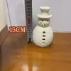 Adornos de Resina de Muñeco de Nieve Retro Transfronterizos Adornos de Decoración Navideña Atmósfera Navideña Velas Mesa Artesanías de Resina