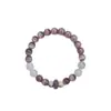 Pulseira com Pedra Olho de Gato de Calcedônia Estilo Artístico Retrô Nuvem Roxa Novo Estilo Chinês para Mulheres, Acessório de Mão de Cristal Morango Moderno e Clareador de Pele