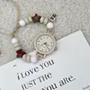 Reloj de Cadena Estrella Blanqueador Dulce de Leche para Niñas Nicho de Alta Apariencia y Lindo Estudiante de Secundaria Reloj de Cuarzo