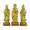 Venta al por mayor de fábrica Budismo Tres Santos Buda Amitabha Bodhisattva Guan Yin tendencia a Bodhisattva cobre puro Bodhisattva adornos