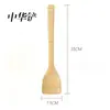 Espátula de Bambu com Cabo Longo, Resistente ao Calor, Polida à Mão, para Fritar, Saltear e Fazer Panquecas, Utensílio de Cozinha, Espátula Chinesa de Bambu com Cabo Longo