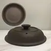 Colección de Tapas Negra y Marrón, Tapa Universal para Olla de Cerámica Negra de Arena Morada, Accesorios de Tapa para Cazuela Olla Eléctrica de Cocción Lenta Resistente a Altas Temperaturas
