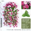 Flores Artificiais de Plástico Transfronteiriças Glória da Manhã Bougainvillea Folha Verde Tira para Pendurar na Parede Sala de Estar Quarto Interno Decoração para Pendurar na Parede Falso