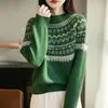Suéter de diseño Fair Isle suelto casual capa base elegante ajustado versátil tejido para mujer 2026 Otoño/Invierno Nueva Llegada