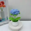 Maceta Grande de Flor Rosa Tejida Acabada Planta Ramo Hecho a Mano Adorno Decoración de Coche Regalo Día del Maestro Tejido al por Mayor