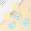 Nuevo Spot Ultrasónico Repujado Simple Blanco Perla Flor de Margarita Accesorios para el Cabello Pasador Accesorios de Resina Joyería