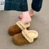 Lindas Chinelos Birkenstock Quentes com Forro de Lã e Elevação Interna para Mulheres Saindo 2025 Novos Versáteis Chinelos de Lã e Algodão Inverno