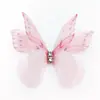 Mariposa de tul tridimensional de doble capa de 4,5 cm, accesorios DIY, tocado Hanfu, materiales para fotografía, decoración de regalo para el hogar