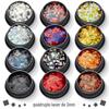 Atacado transfronteiriço conjunto de 12 cores Lantejoulas quadrilaterais a laser 3mm acessórios para nail art glitter maquiagem para os olhos Esmalte cola