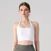 Nuevo Estilo Deportivo sin Mangas Cuello Halter Sexy Espalda Camisola con Almohadillas en el Pecho Sujetador Versátil Ropa de Yoga