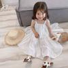 Vestido de verano para niñas Bebé Elegante Infantil Personalizado Moderno Marca Estilo Coreano Blanco Hada Princesa Playa Vestido Slip