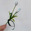 Ramo de Flores Artificiales Tulipán con Tacto Real Ramo Artificial de Novia Boda Ramo Artificial Flores Falsas Accesorios de Fotografía Coreanos Flor de Seda
