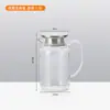Jarra de Agua Fría de Acrílico Marrón para PC, Jarra para Jugo, Jarra de Agua Fría de Plástico, Taza Medidora Doméstica de Gran Capacidad Resistente al Calor, Jarra para Preparar Té