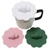 Acessórios para Tampa de Copo de Água, Tampa de Caneca de Café à Prova de Poeira e Vazamento, Tampa de Copo de Água, Tampa de Caneca de Cerâmica, Tampa de Copo de Silicone Criativa de Nuvem Branca