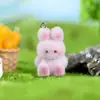 Micro-Paisaje Peluchado Pequeño Conejo Accesorios Funda de Teléfono Bolso Colgante Decoración DIY Colgante de Conejo Peluchado