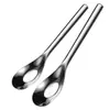 Cuchara de lingote de acero inoxidable 316 para uso doméstico, cuchara de sopa para niños, creativa y linda, cabeza de cuchara profundizada, mango engrosado, cuchara sopera