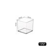 Tamaño pequeño Transparente Cuadrado Acrílico Cilindro Cuadrado Maceta Caja de Flores Maceta para Suculentas Arreglo Floral Cilindro Cuadrado Caja de Empaque para Ramo de Flores Frescas