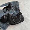 Moda Europea y Americana Simple Retro Versátil Bolso de Axila Cadena Multifuncional Bolso de Hombro Bolso Cruzado de Moda Estilo Coreano para Mujer