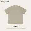 2025 Bajia Mesmo Estilo 425g Camiseta 100% Algodão Pesada Solta Juventude Manga Curta Verão Marca Tendência Camiseta de Manga Curta para Homens e Mulheres