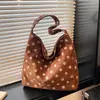 Bolsa de Lona Casual Grande Capacidade Feminina 2026 Outono Inicial Nova Leve para o Dia a Dia Ombro Único Estampa de Bolinhas Tote Bolsa Saco