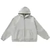 Cardigan Unisex Pesado Otoño Invierno Adolescente Mismo Estilo Chaqueta con Capucha Doble Cremallera Sudadera Casual